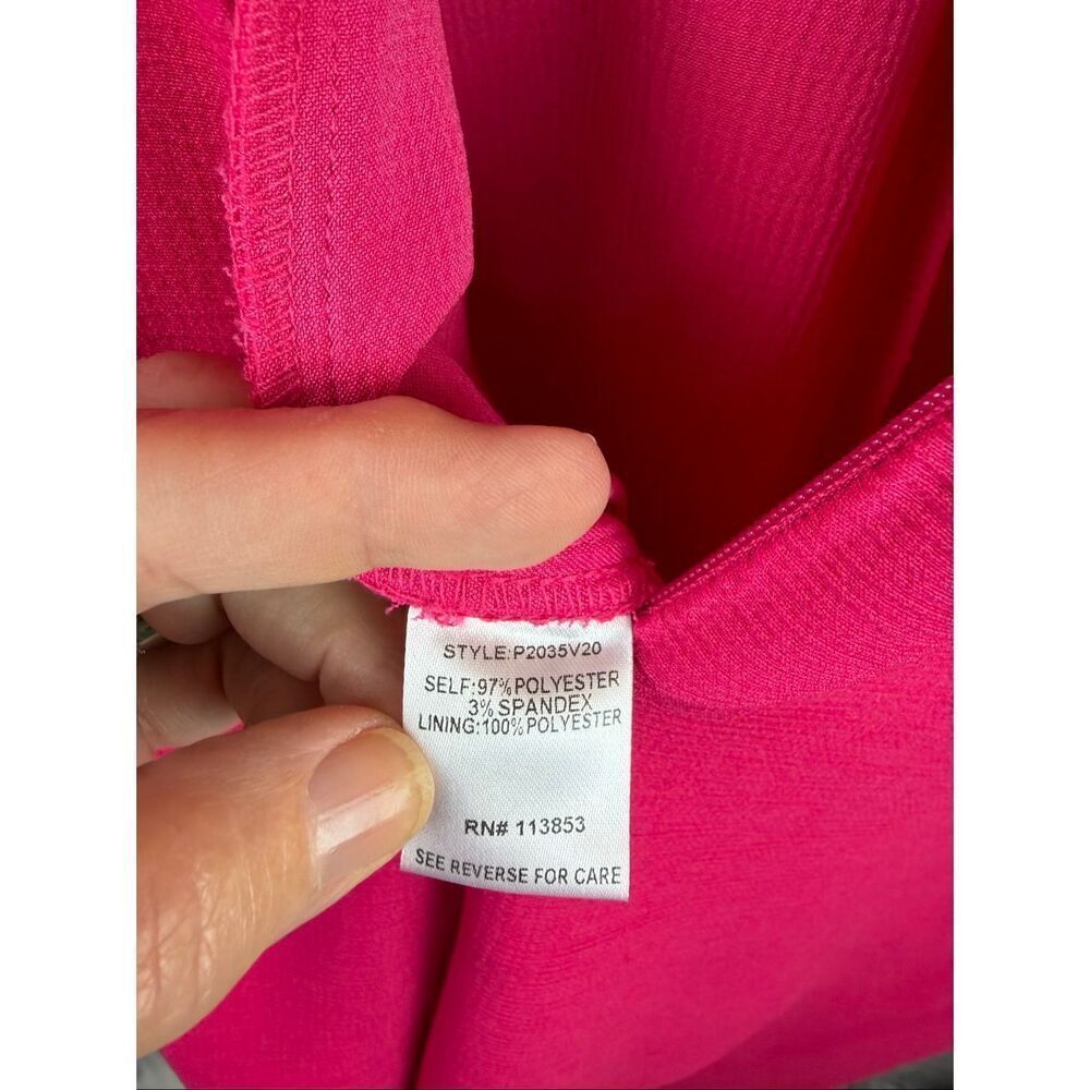 Sugar Lips Jumpsuit Wide Leg Size Small Hot Pink Fitted Trendy Spring - Picture 7 of 9